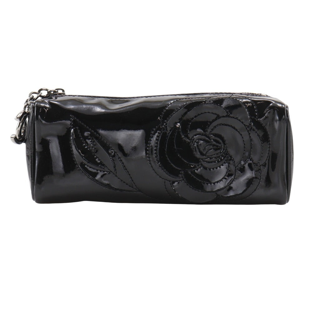 Chanel Camellia Patent Leather Pouch