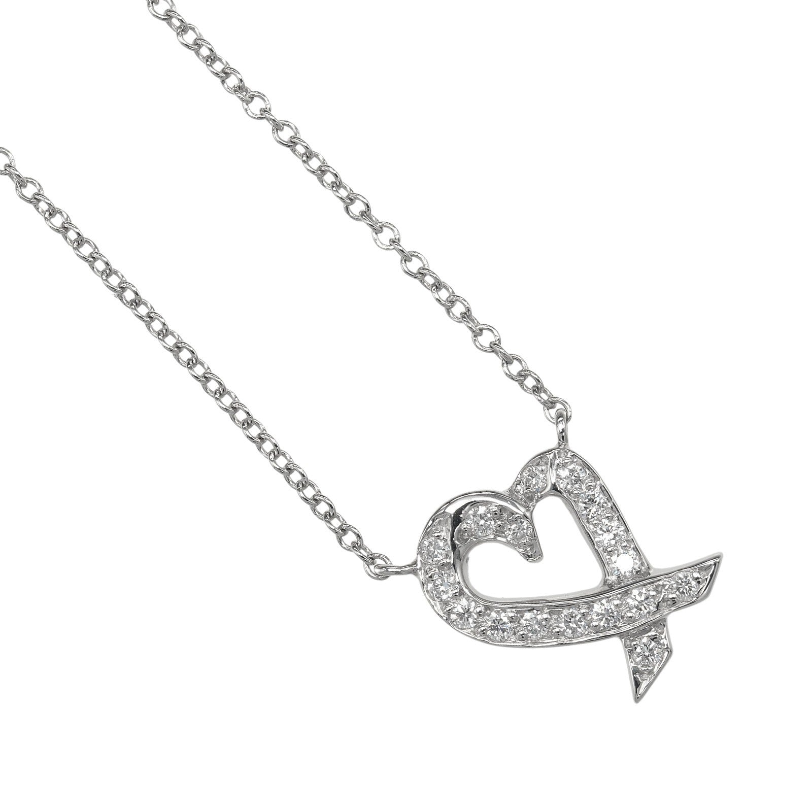 TIFFANY&Co. Loving Heart Pt950 Platinum Diamond Necklace