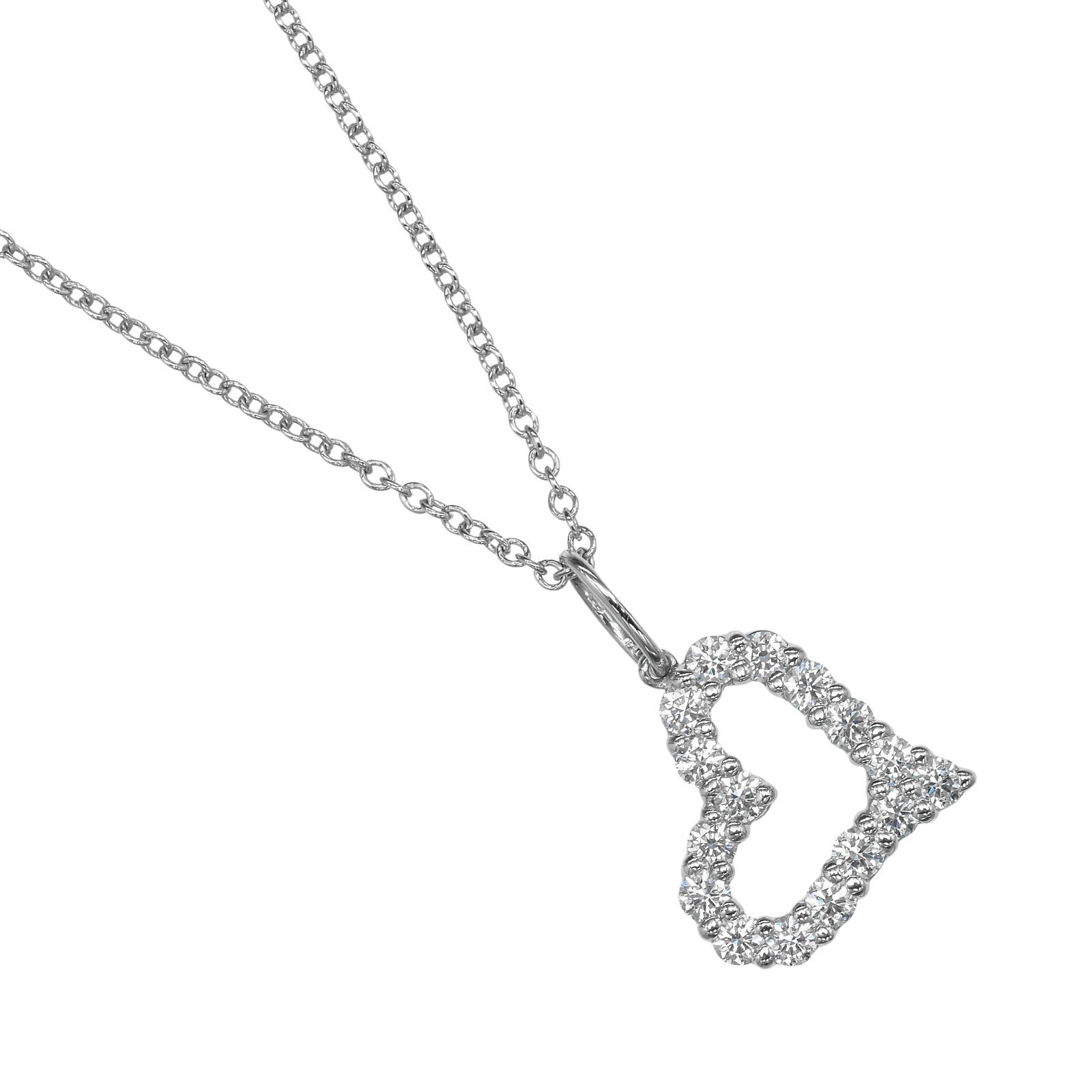TIFFANY&Co. Sentimental Heart Pt950 Platinum Diamond Necklace