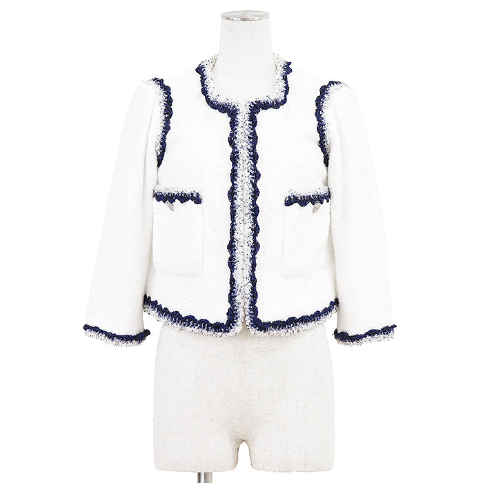Chanel Metallic Trim Boucle Jacket