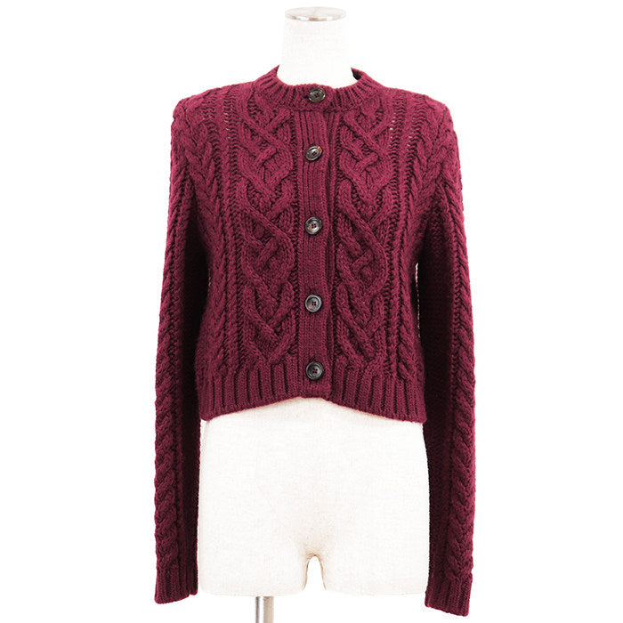 Miu Miu Wool Polyester Alpaca Cardigan