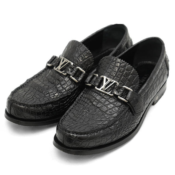Louis Vuitton Hockenheim Crocodile Loafers