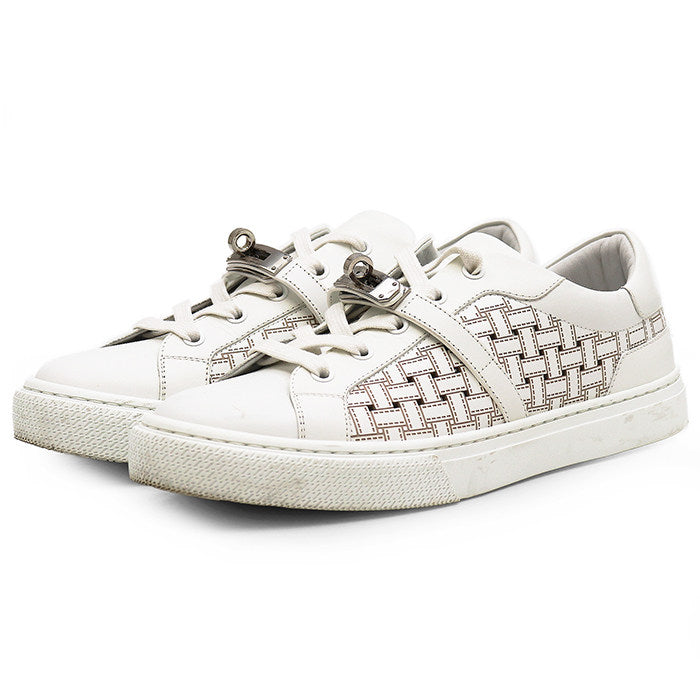 Hermes Monogram Leather Sneakers