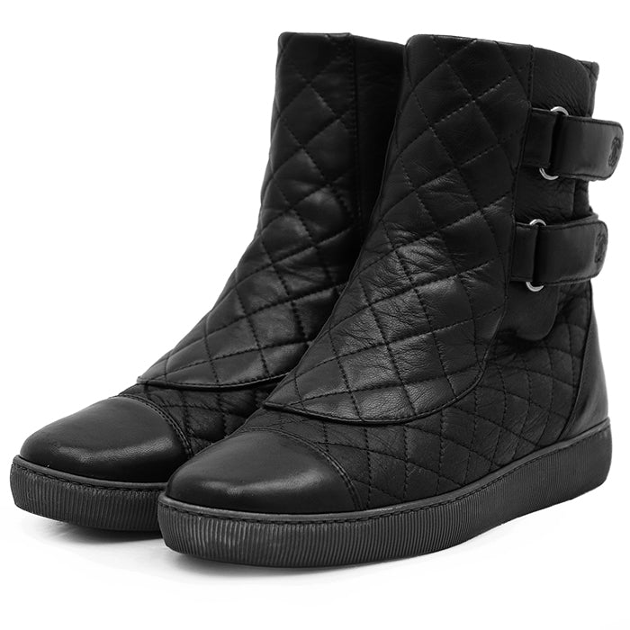 Chanel Quilted Leather Boots