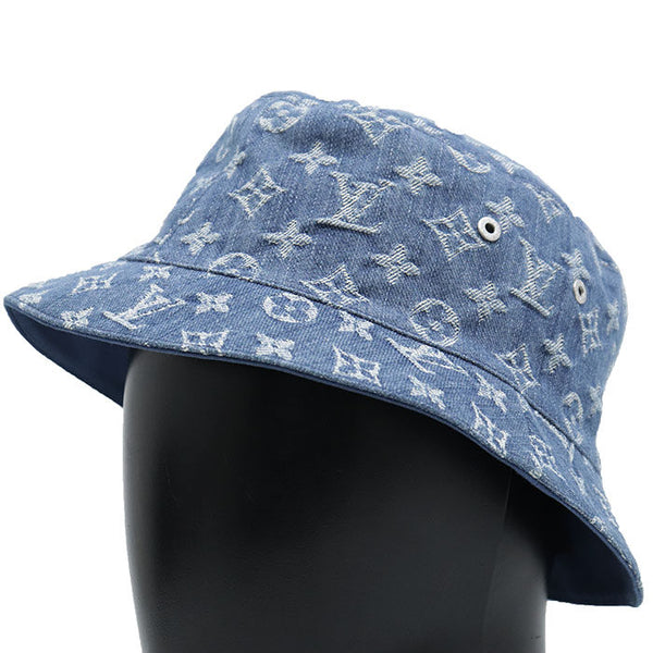 Louis Vuitton Monogram Embroidered Denim Bucket Hat