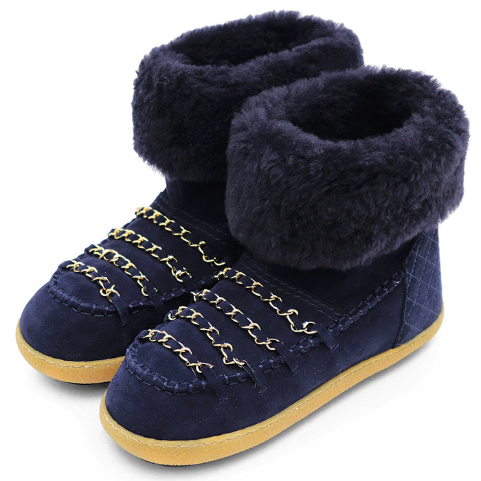 Chanel Quilted Shearling Short Boots