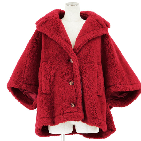 MaxMara Teddy Bear Alpaca Wool Cape Coat