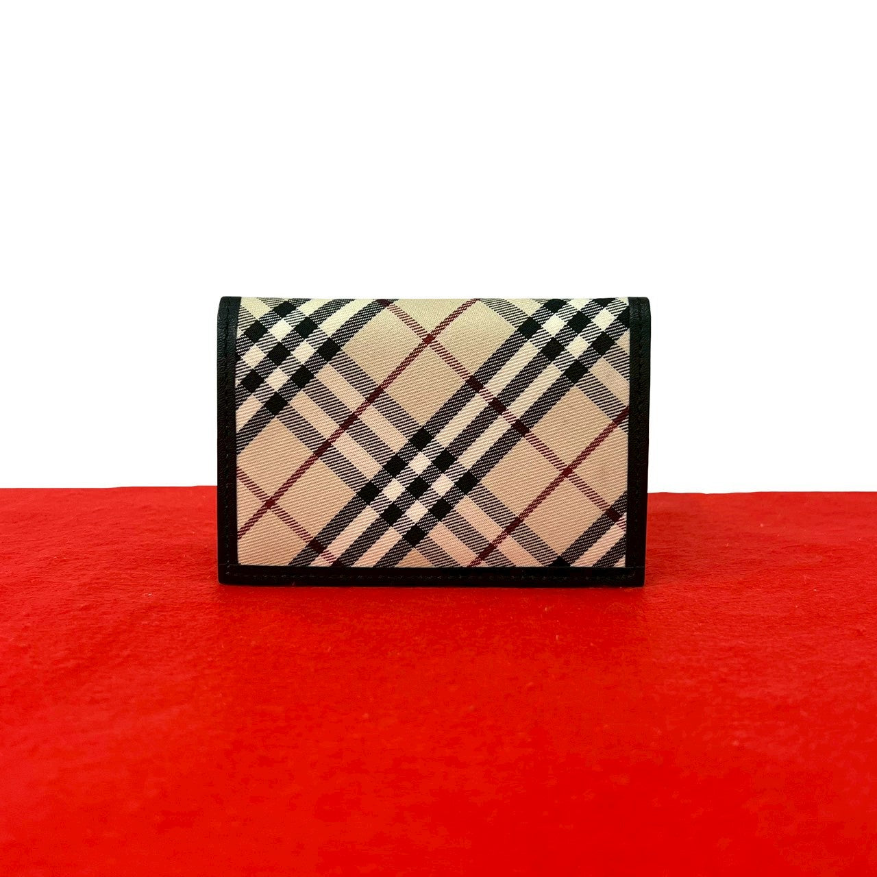 Burberry Leather Canvas Card Case