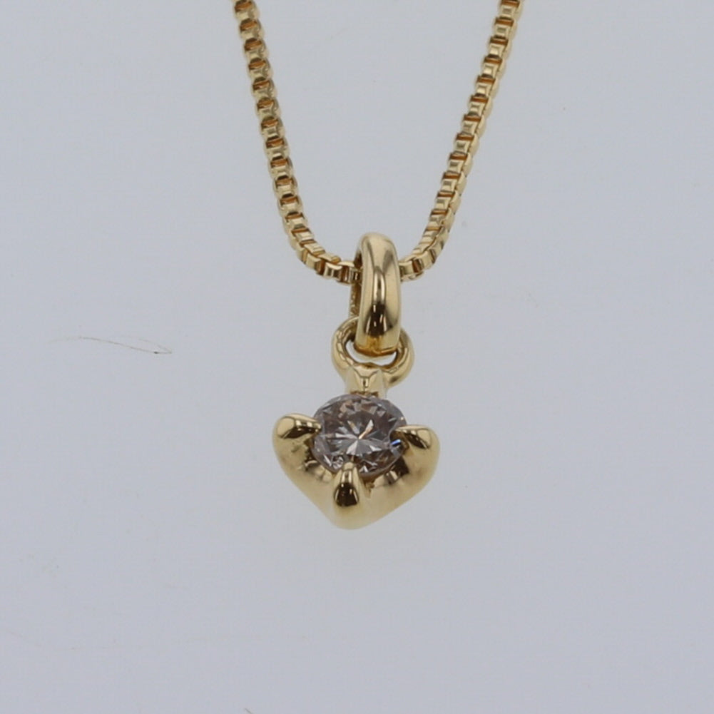 18k Gold Diamond Pendant Necklace