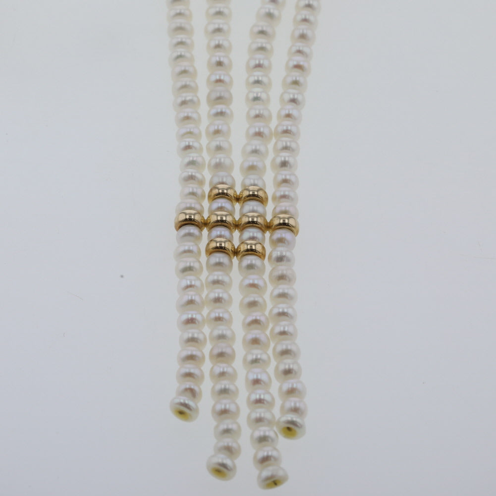 Long Double Pearls Necklace
