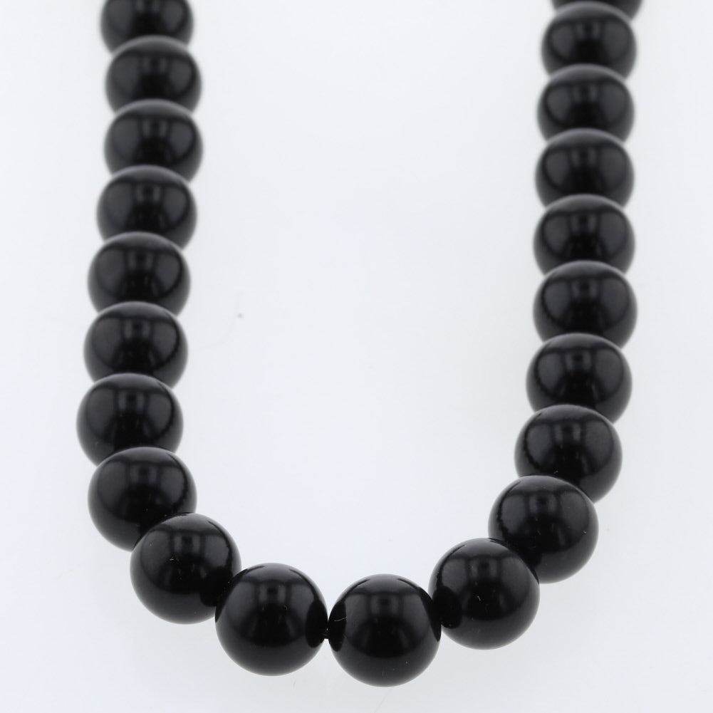 Onyx Bead Necklace & Earrings Set