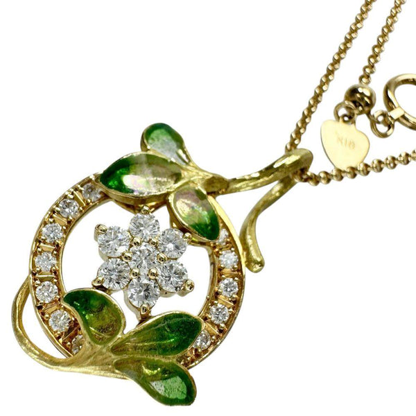Kunio Nakajima Au750 Enamel Diamond Necklace