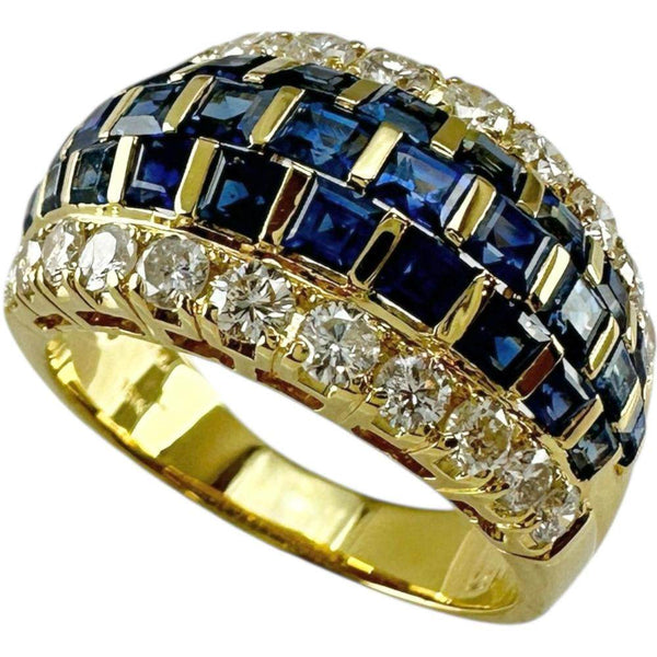 Au750 Sapphire Diamond Ring