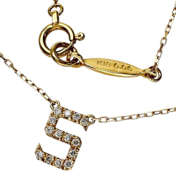 AHKAH Au750 Diamond Initial Necklace