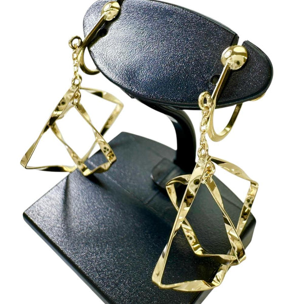 Twist Square Au750 Earrings