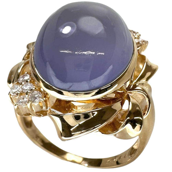 Au750 Chalcedony Diamond Ring