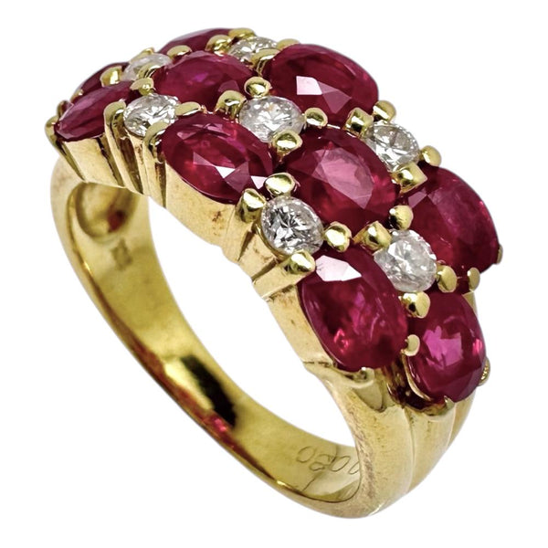 Au750 Ruby Diamond Ring