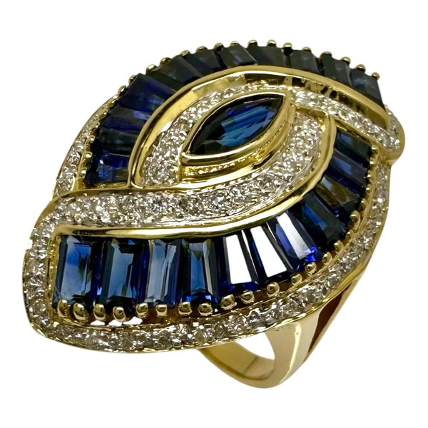 Au750 Sapphire Diamond Ring