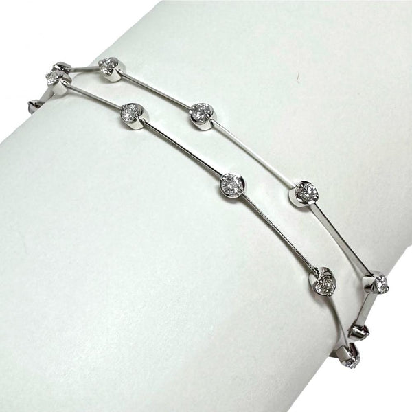 Au750 White Gold Diamond Bracelet