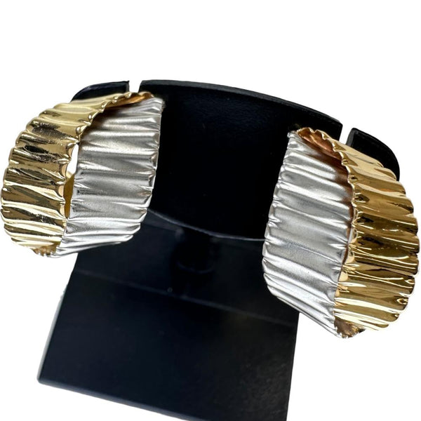 Au750 Platinum Combo Clip Earrings
