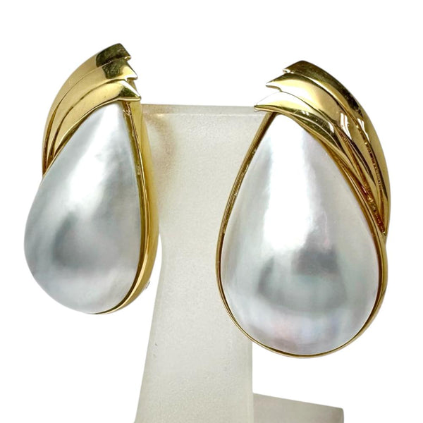 Au750 Pearl Earrings