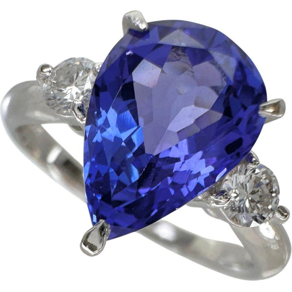 Platinum Tanzanite Diamond Ring