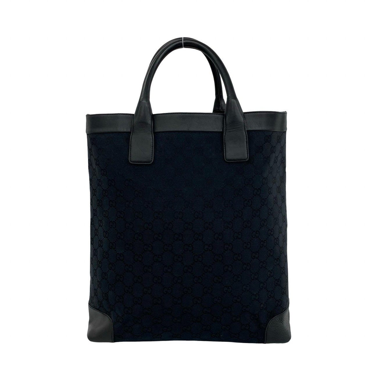 Gucci GG Leather Canvas Tote Bag