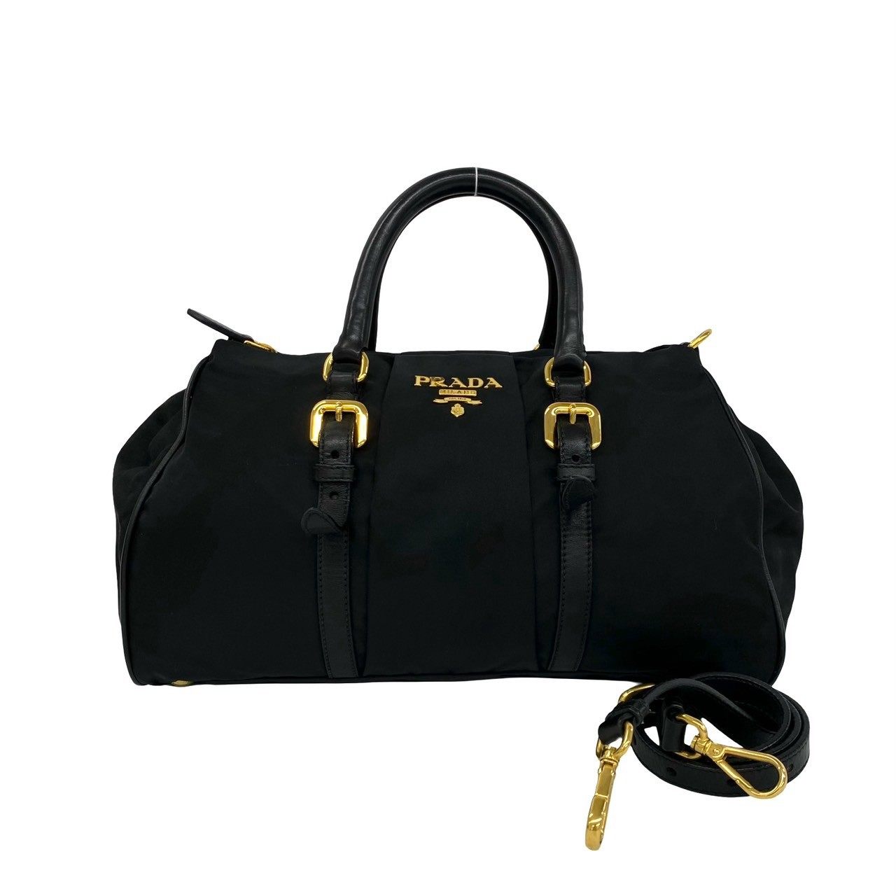Prada Tessuto Nylon Leather 2way Shoulder Bag
