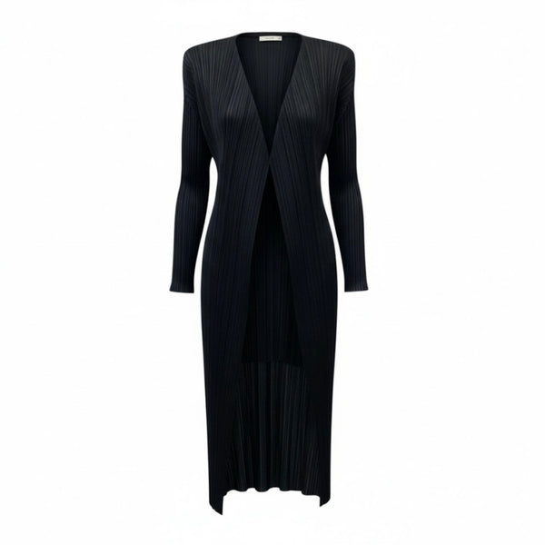 PLEATS PLEASE Polyester Long Cardigan