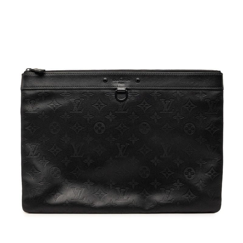 Louis Vuitton Monogram Shadow Leather Clutch Bag