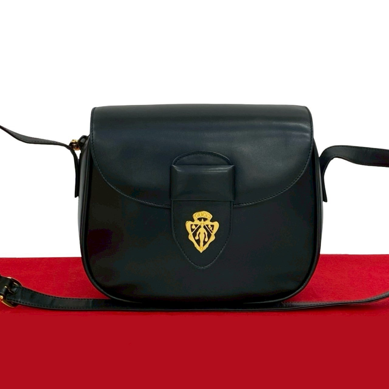 Gucci Old Gucci Calf Leather Shoulder Bag