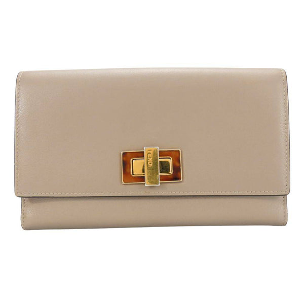 Fendi Peekaboo Selaria Leather Bifold Wallet
