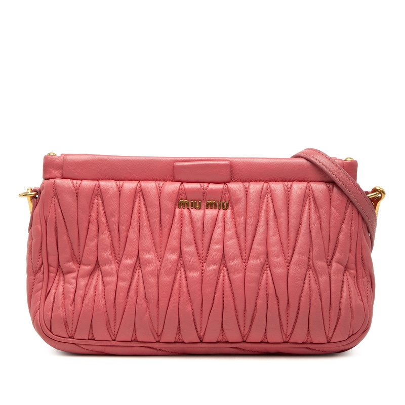 Miu Miu Matelasse Leather Shoulder Bag