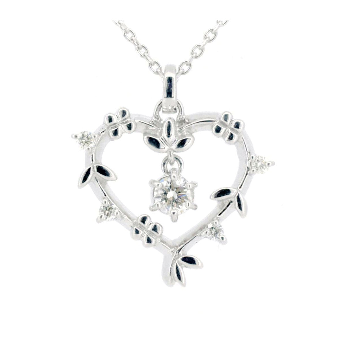 4℃ Heart Diamond Au750 Necklace