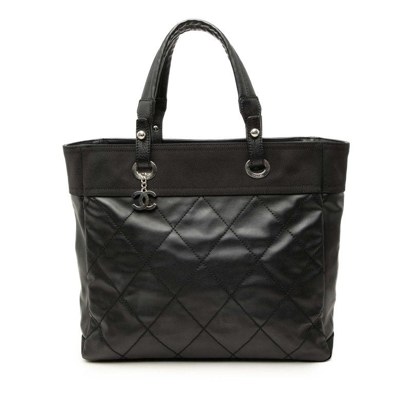 CHANEL Paris-Biarritz Coated Canvas Tote Bag