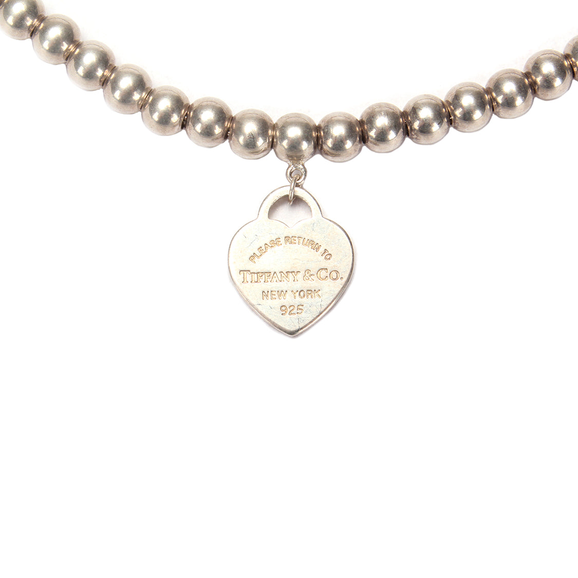 Return to Tiffany Heart Tag Silver Beads Bracelet