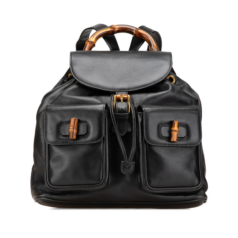 Gucci Bamboo Leather Backpack