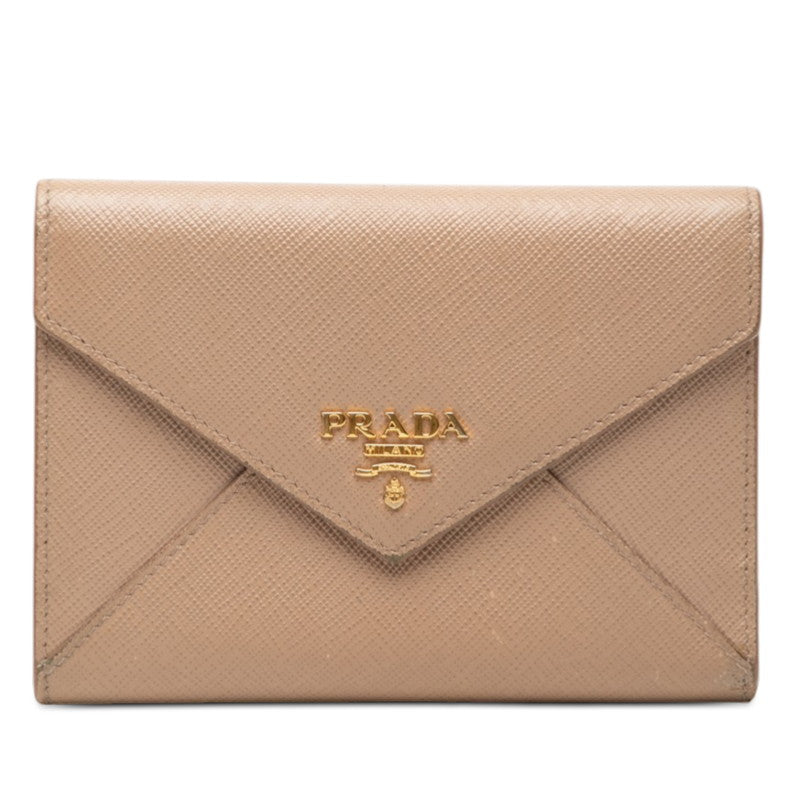 Prada Saffiano Letter Leather Wallet