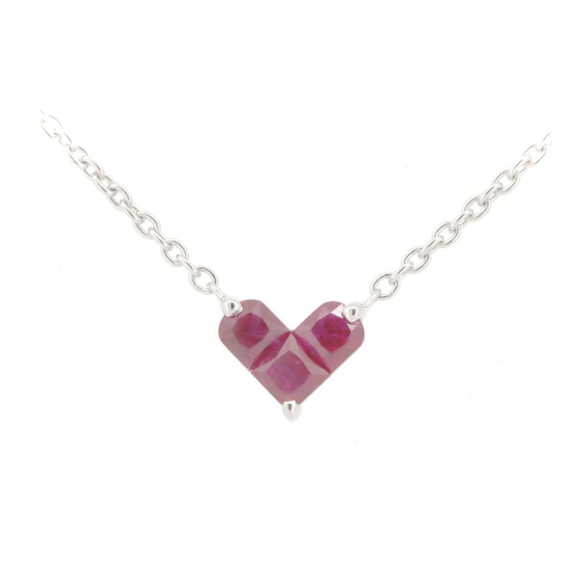 Star Jewelry Mysterious Heart Au750 Ruby Necklace