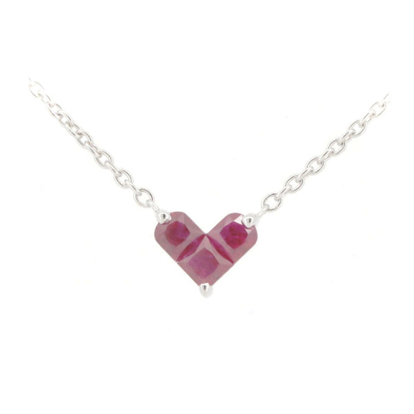 Star Jewelry Mysterious Heart Au750 Ruby Necklace
