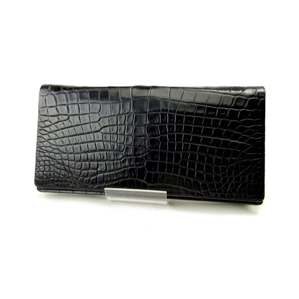 Matte Crocodile Long Wallet