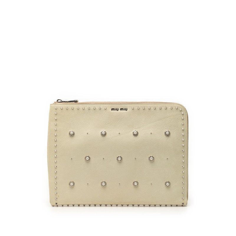 Miu Miu Leather Clutch Bag