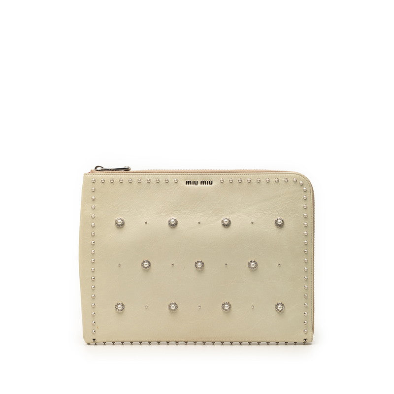 Miu Miu Leather Clutch Bag