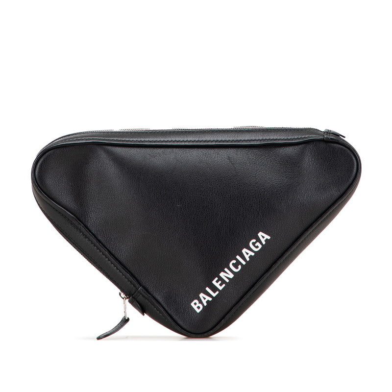 Balenciaga Triangle Leather Clutch Bag