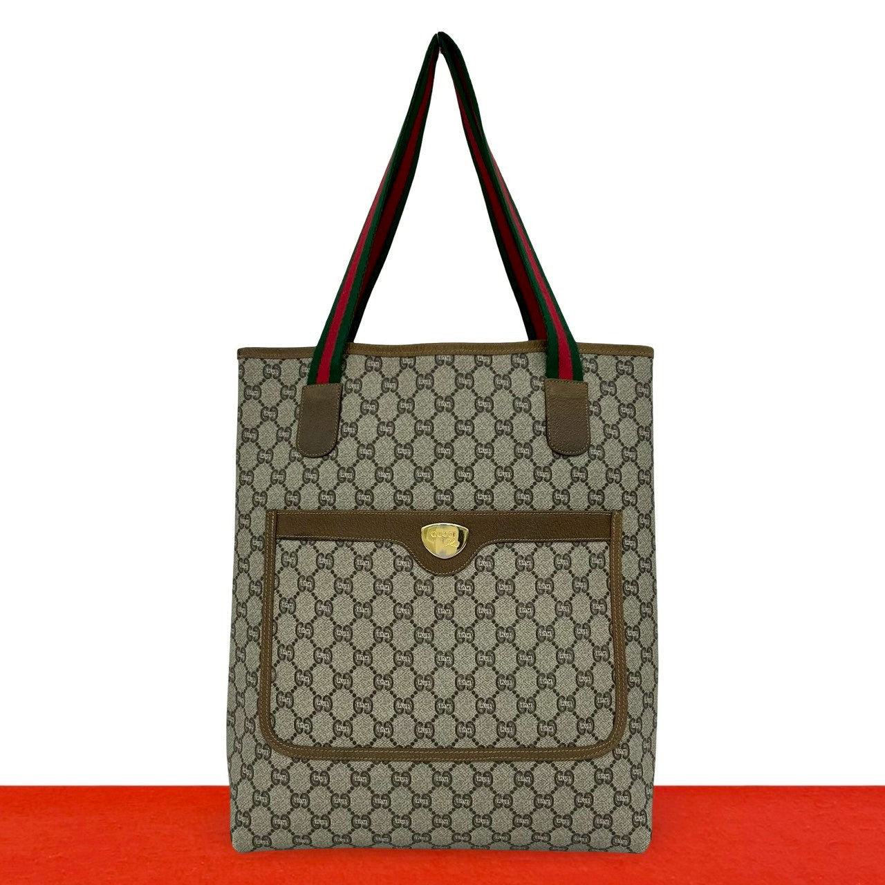 Gucci Leather PVC Tote Bag