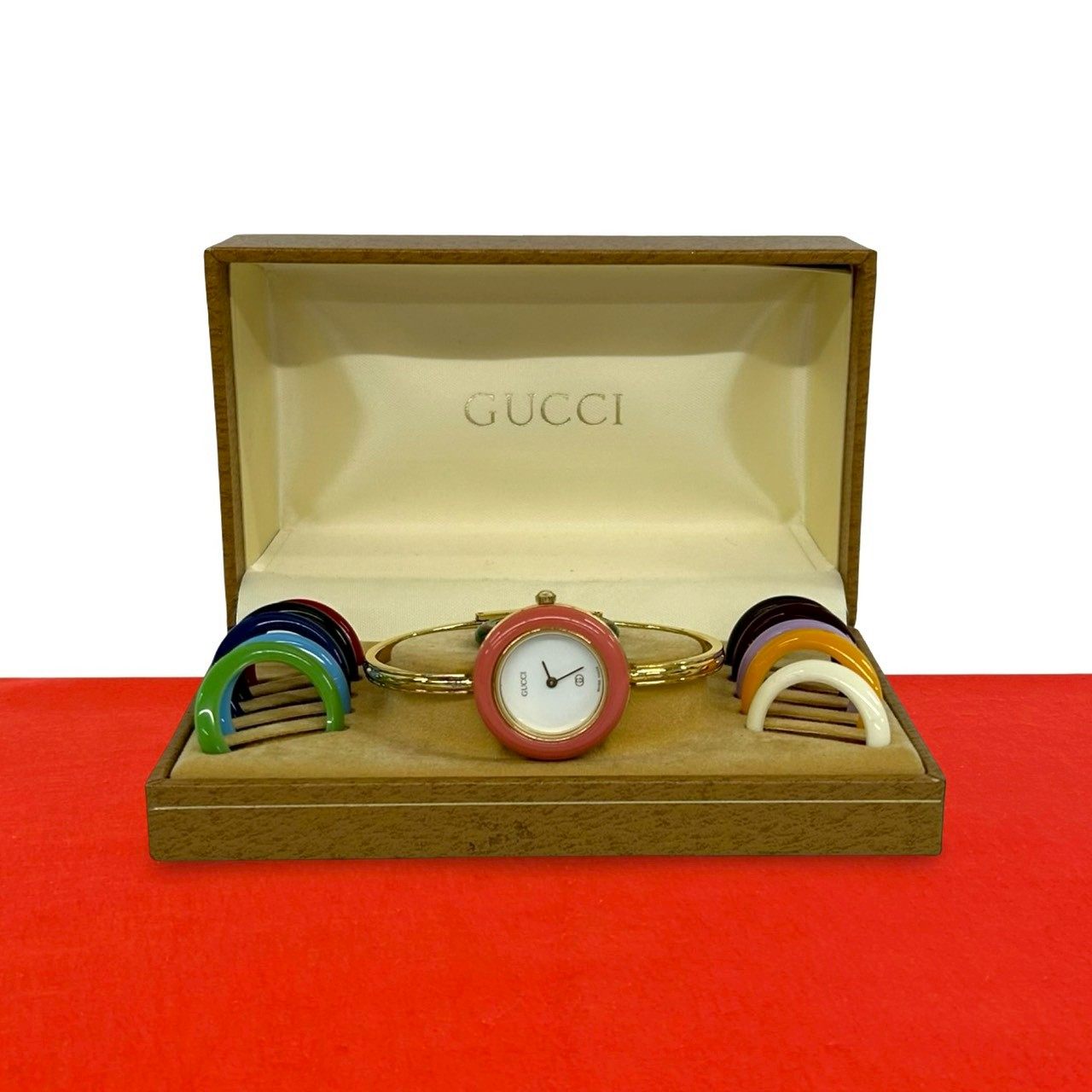Gucci Change Bezel Gold Plated Wristwatch