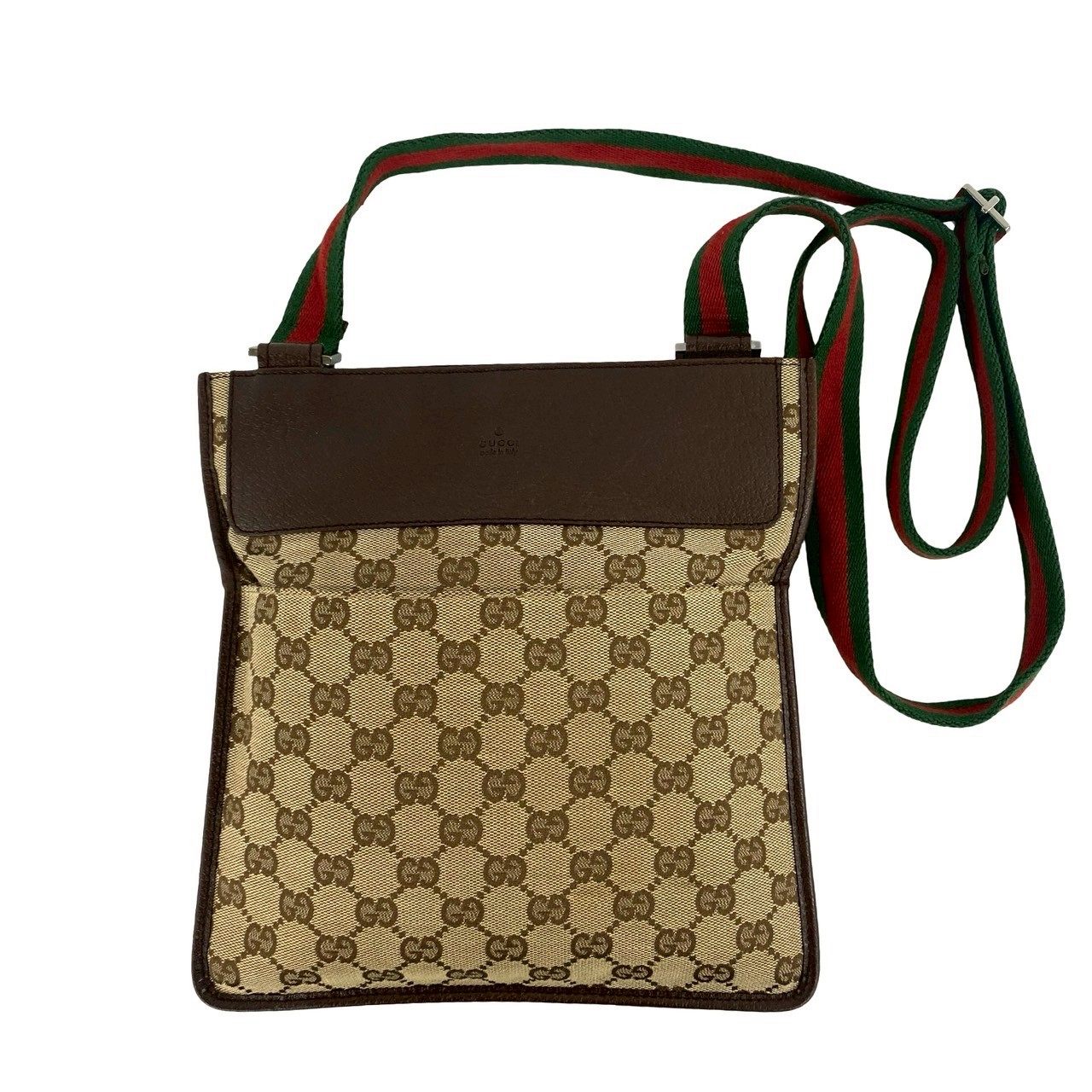Gucci GG Canvas Leather Shoulder Bag
