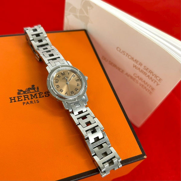 Hermes Clipper Stainless Steel Wristwatch