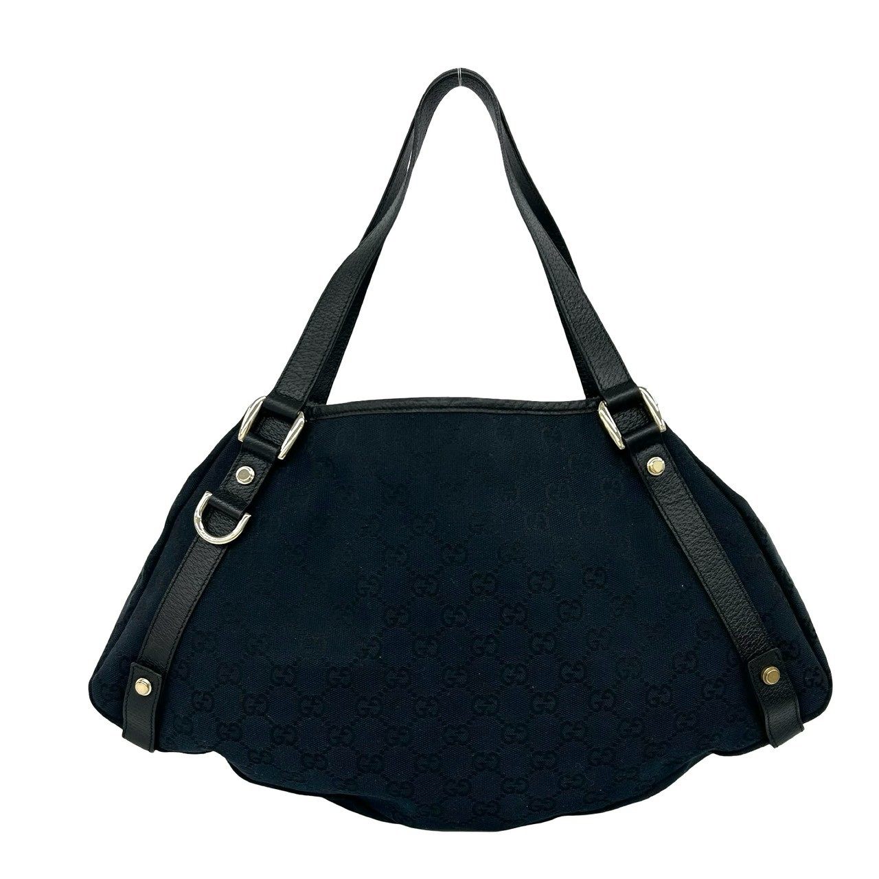 Gucci GG Canvas Leather Tote Bag