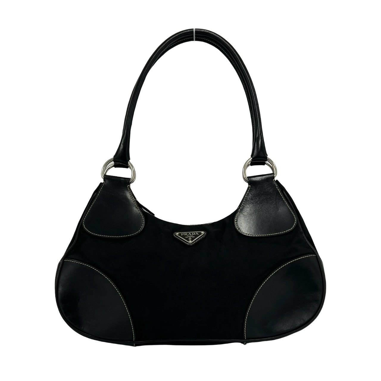 Prada Nylon Leather Shoulder Bag